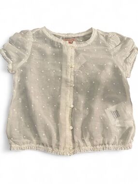 NWT Stella McCartney for babyGap Sheer White Button Up Blouse Girls Size 5